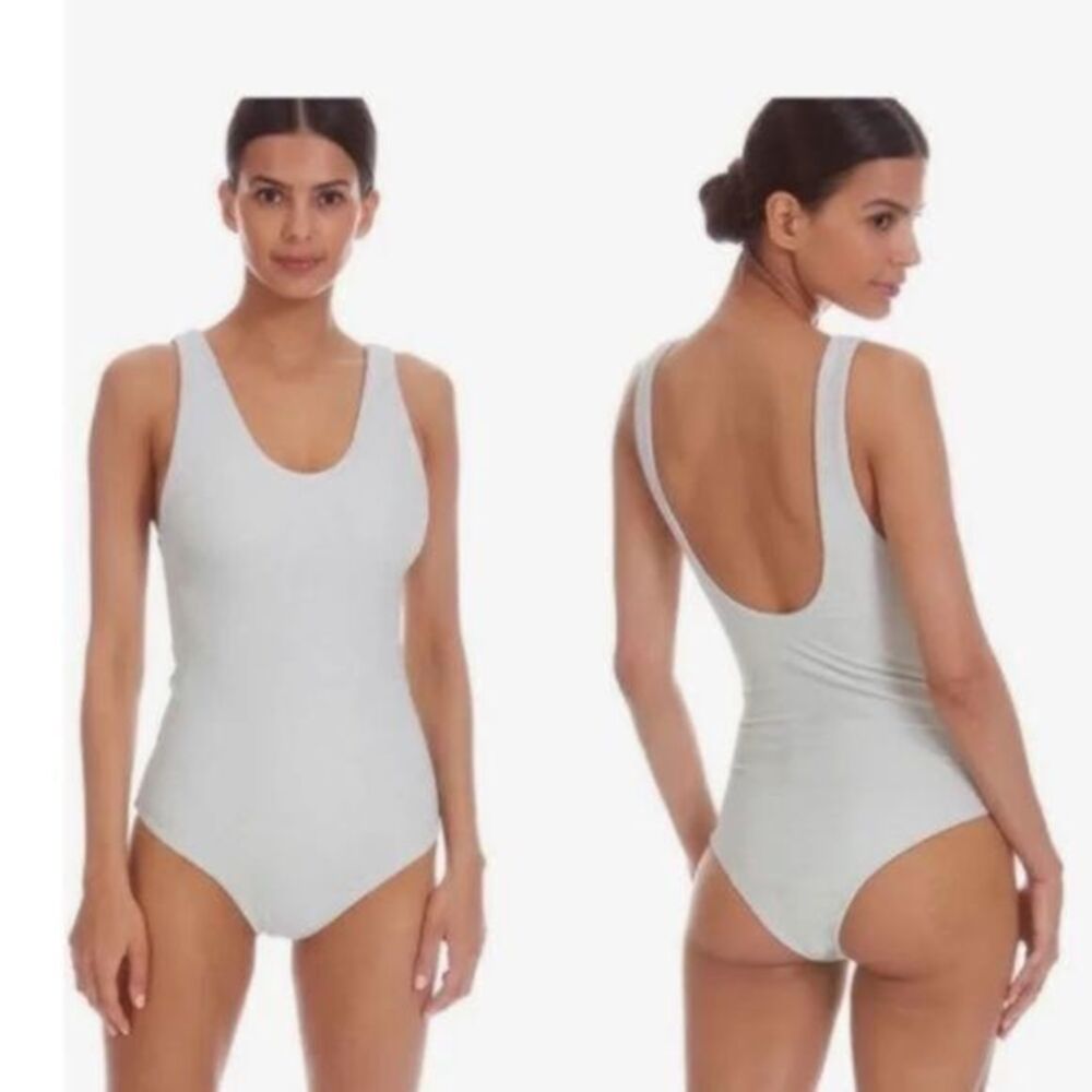 Mikoh Mala shimmer Silver one piece nothing suit